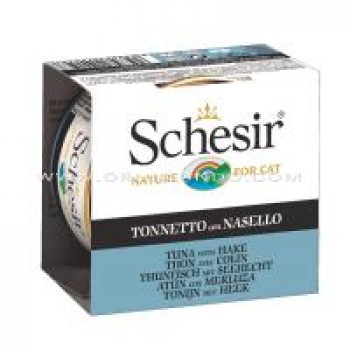 Schesir Gato Atum c/ Pescada lata 85gr